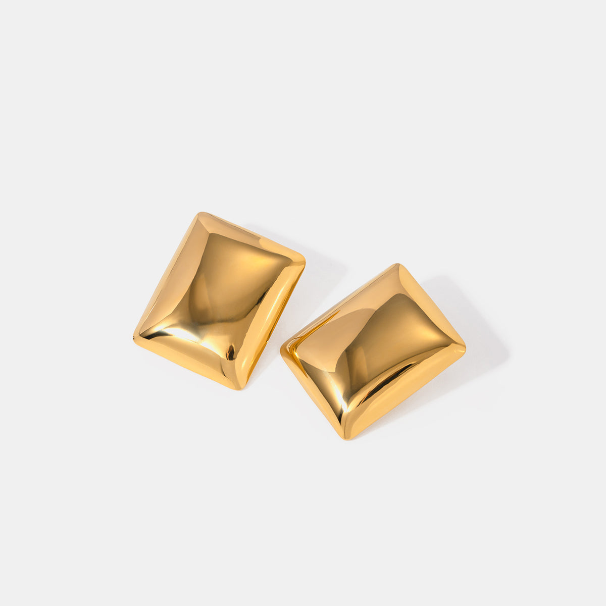 Stainless Steel Rectangular Stud Earrings - Supernovarieties Boutique