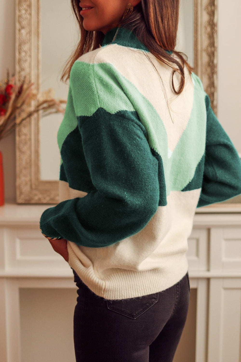 Color Block Buttoned Sweater - Supernovarieties Boutique