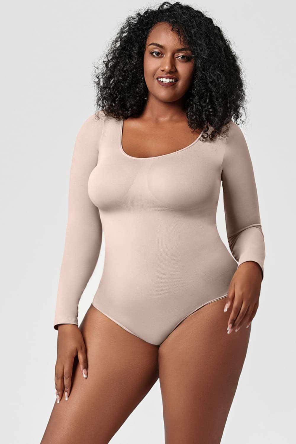 Full Size Long Sleeve Shaping Bodysuit - Supernovarieties Boutique