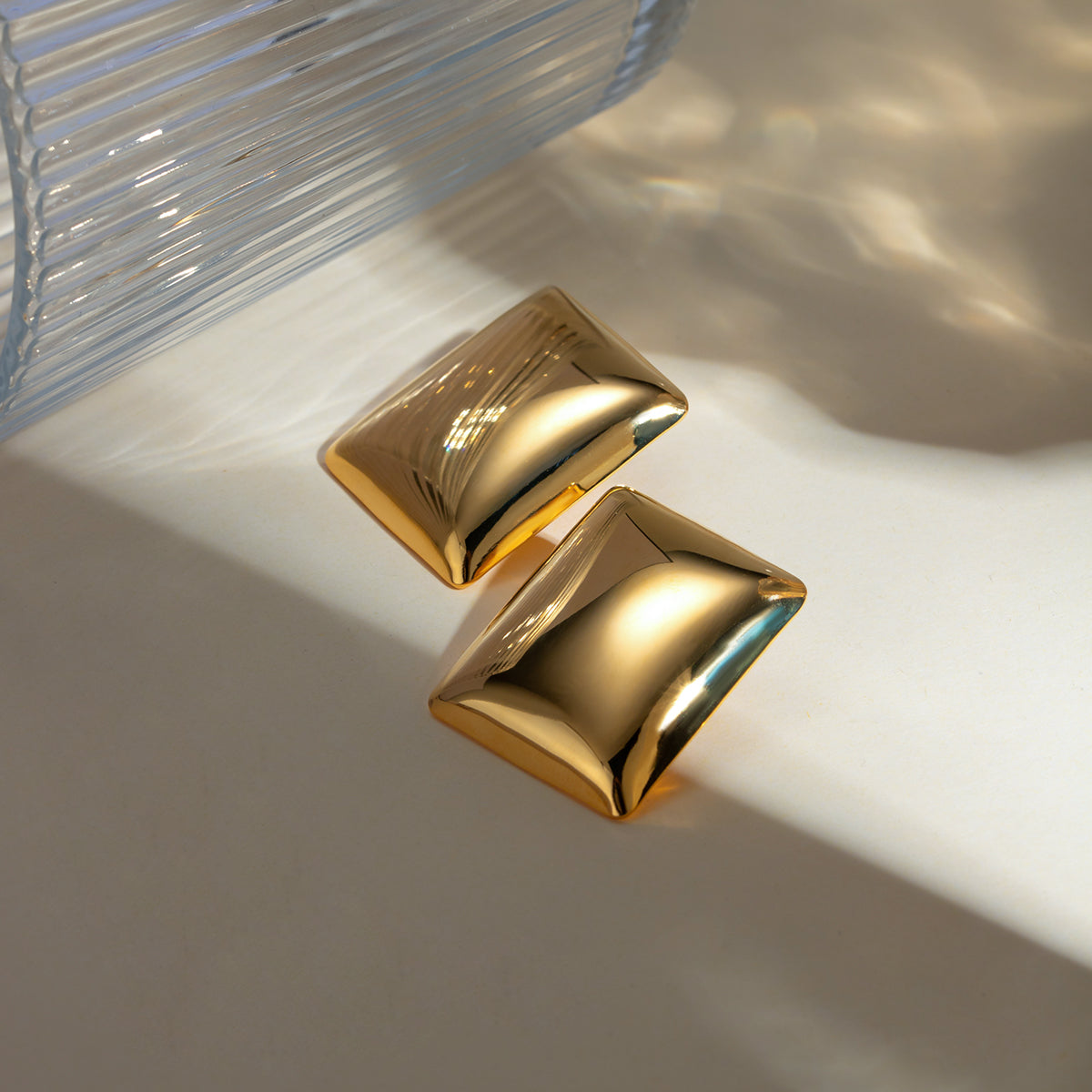 Stainless Steel Rectangular Stud Earrings - Supernovarieties Boutique