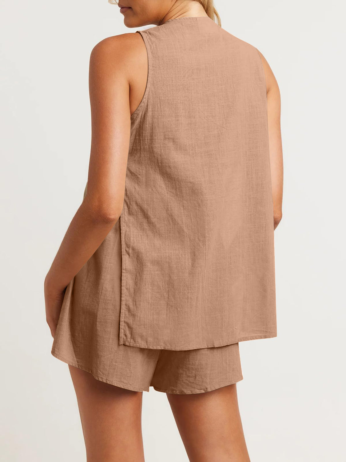 Full Size Button Up Top and Shorts Set - Supernovarieties Boutique