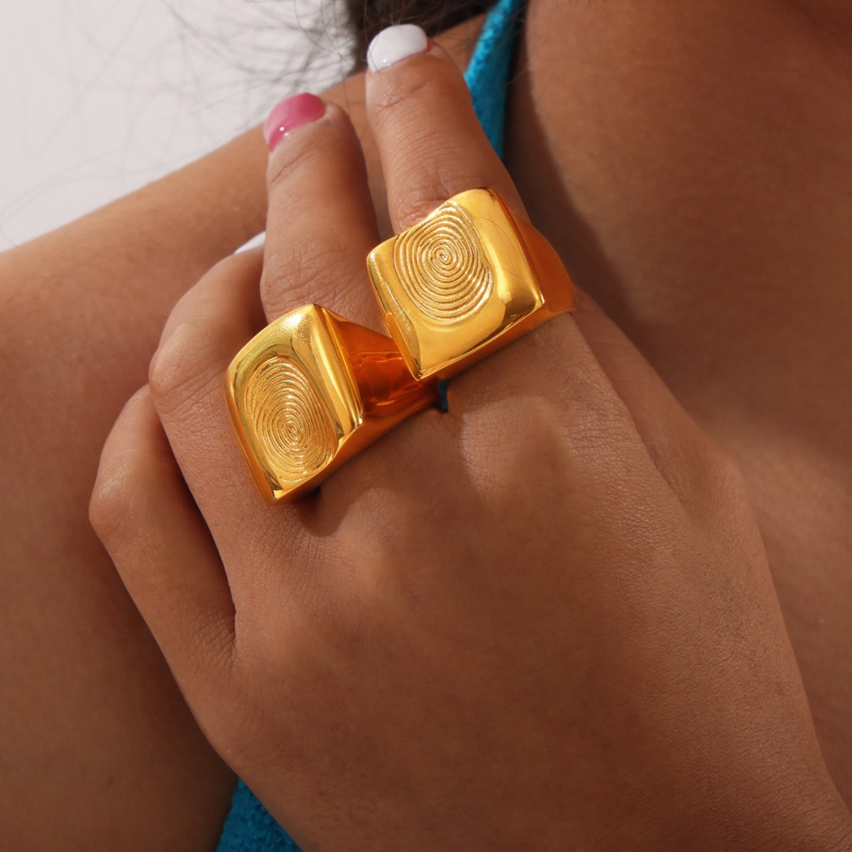 Titanium Steel Fingerprint Signet Ring - Supernovarieties Boutique