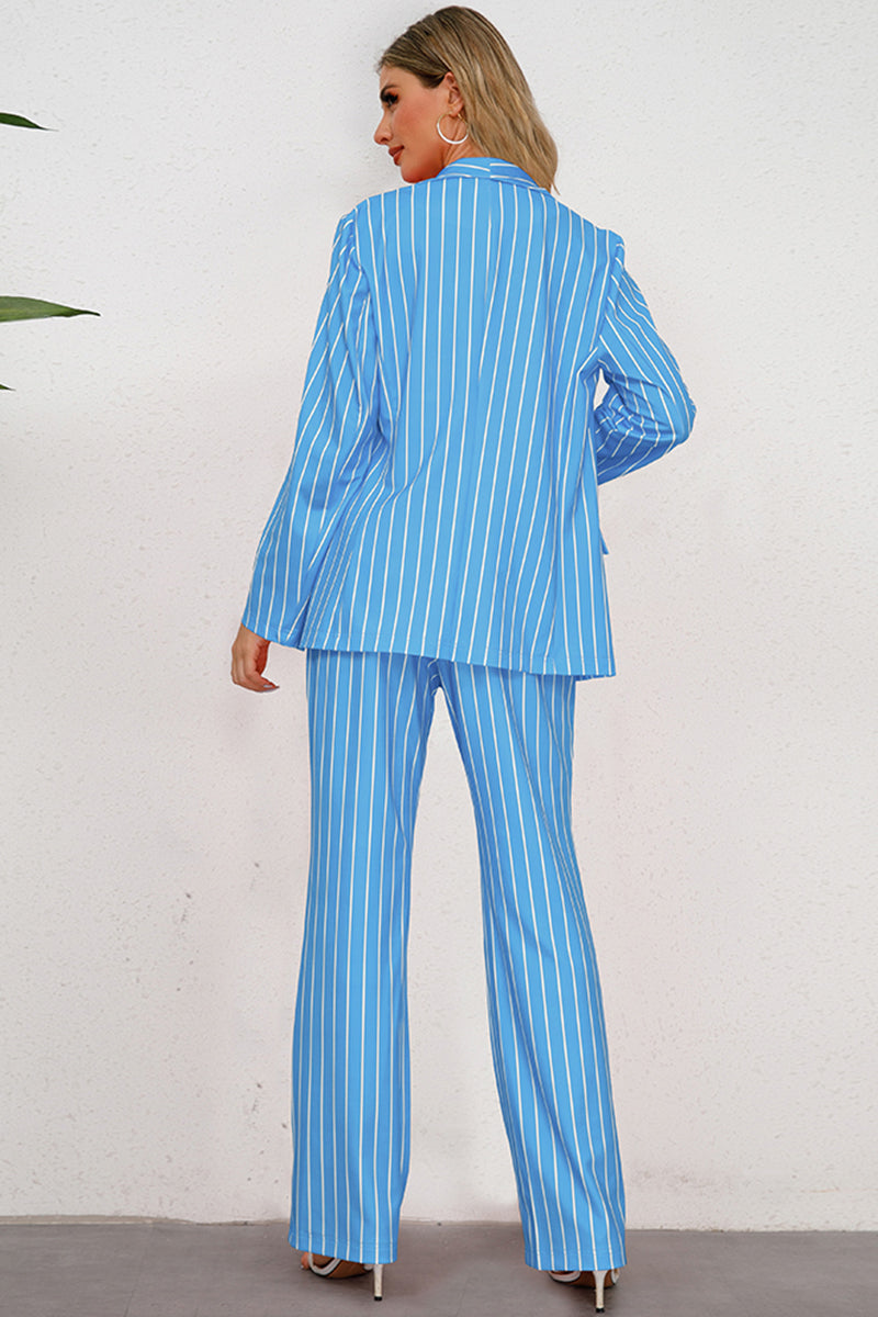 Striped Long Sleeve Top and Pants Set - Supernovarieties Boutique
