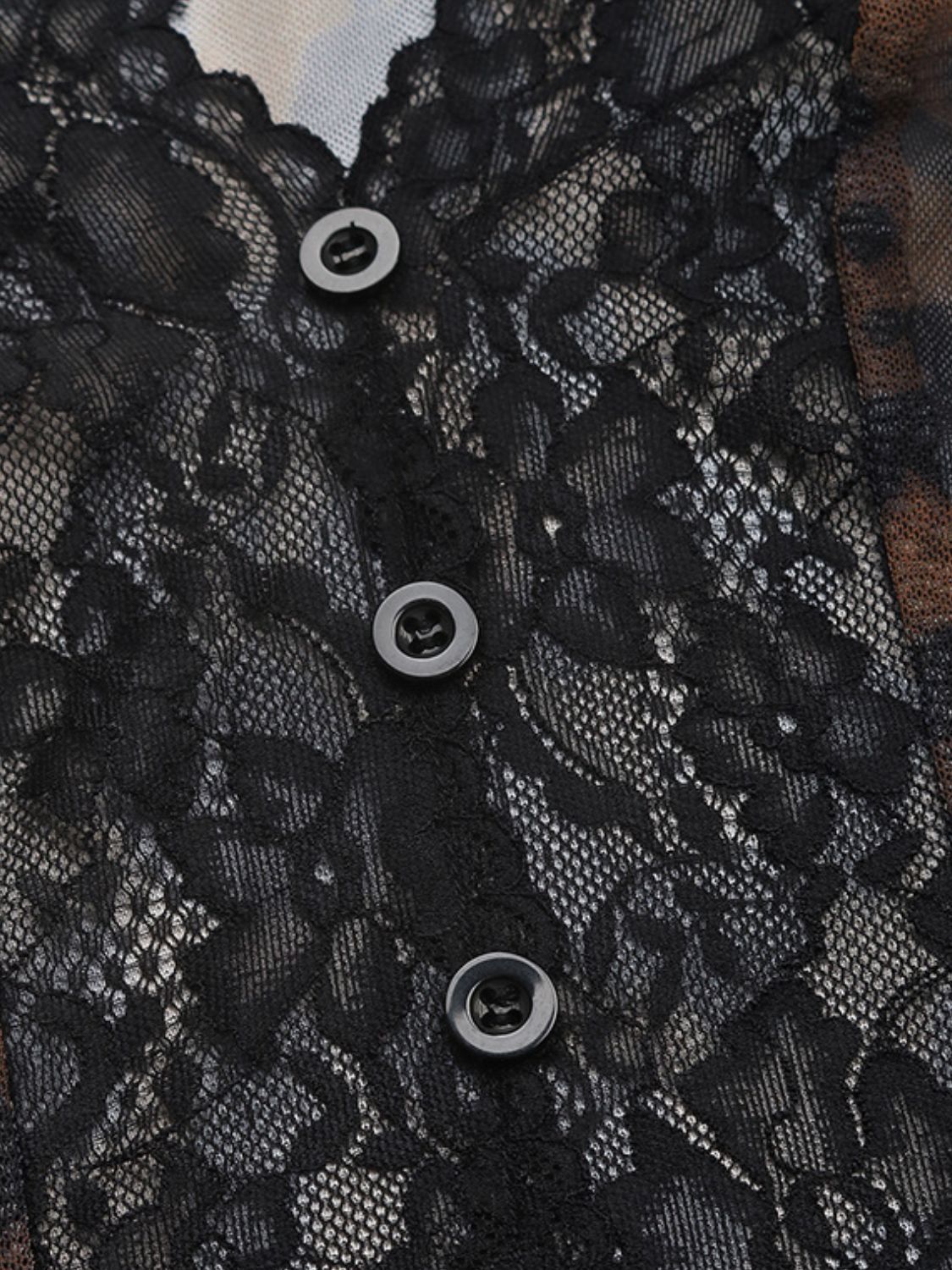 Perfee Leopard V-Neck Lace Bodysuit - Supernovarieties Boutique