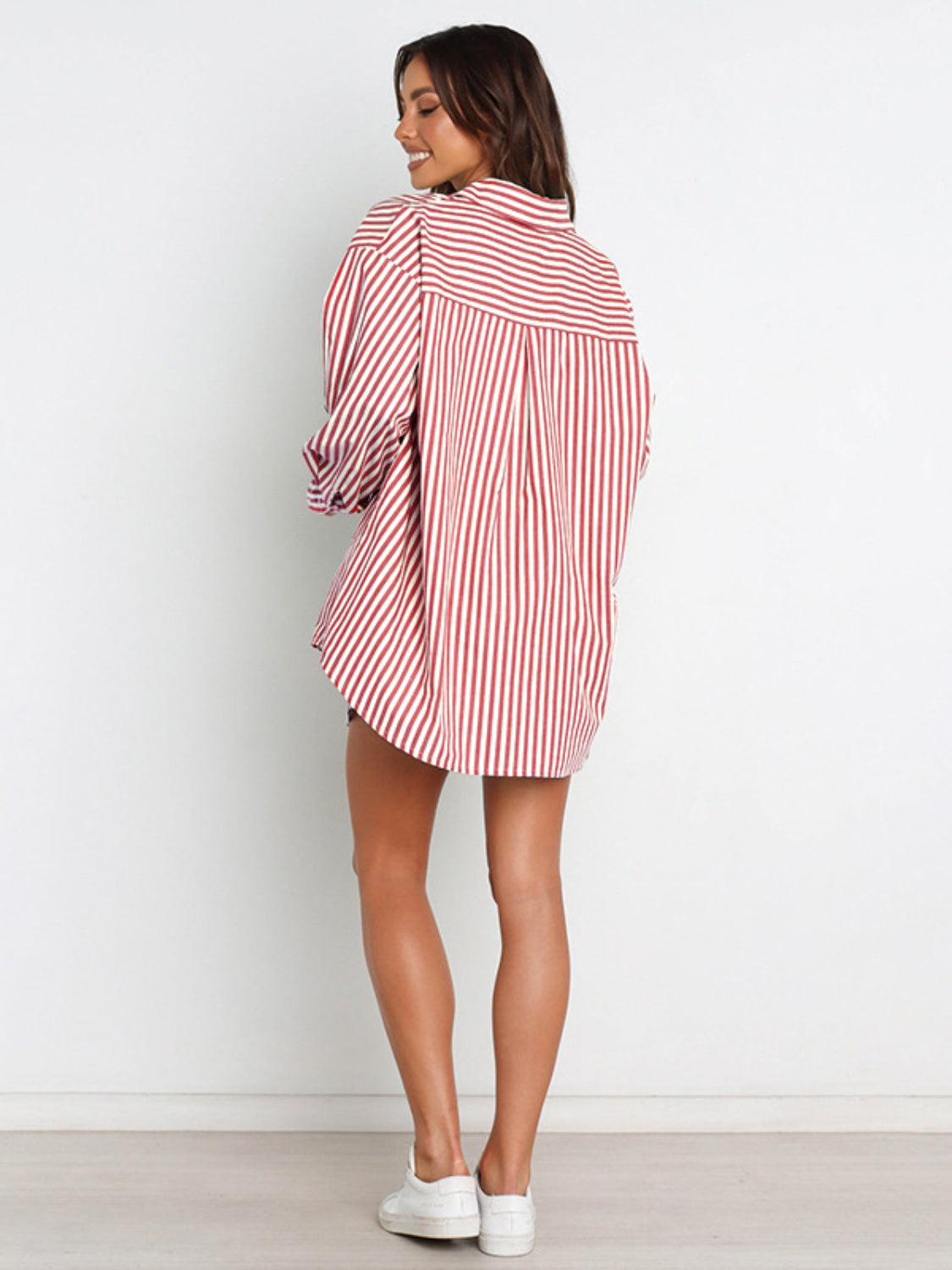 Striped Dropped Shoulder Shirt and Shorts Set - Supernovarieties Boutique