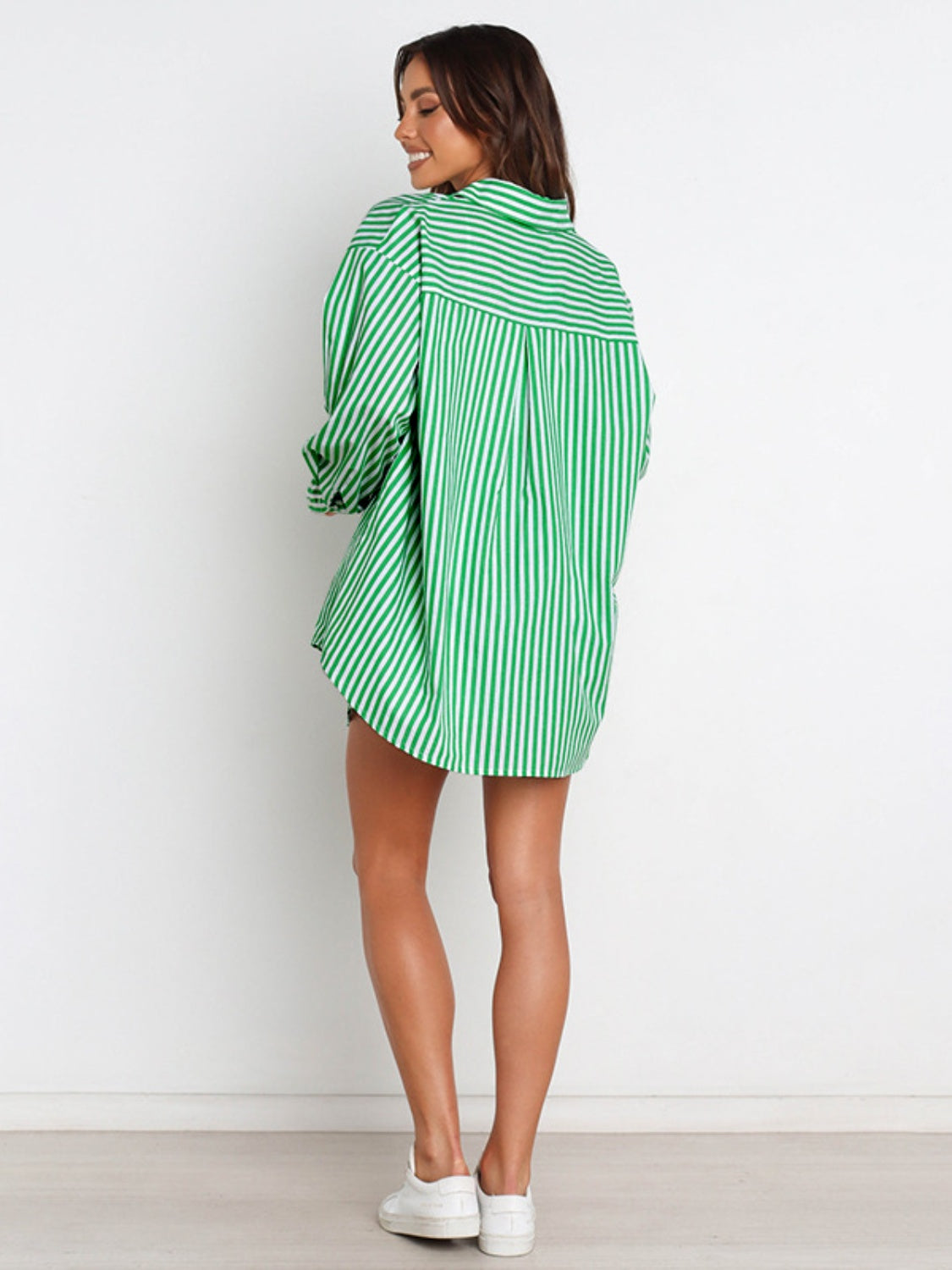 Striped Dropped Shoulder Shirt and Shorts Set - Supernovarieties Boutique