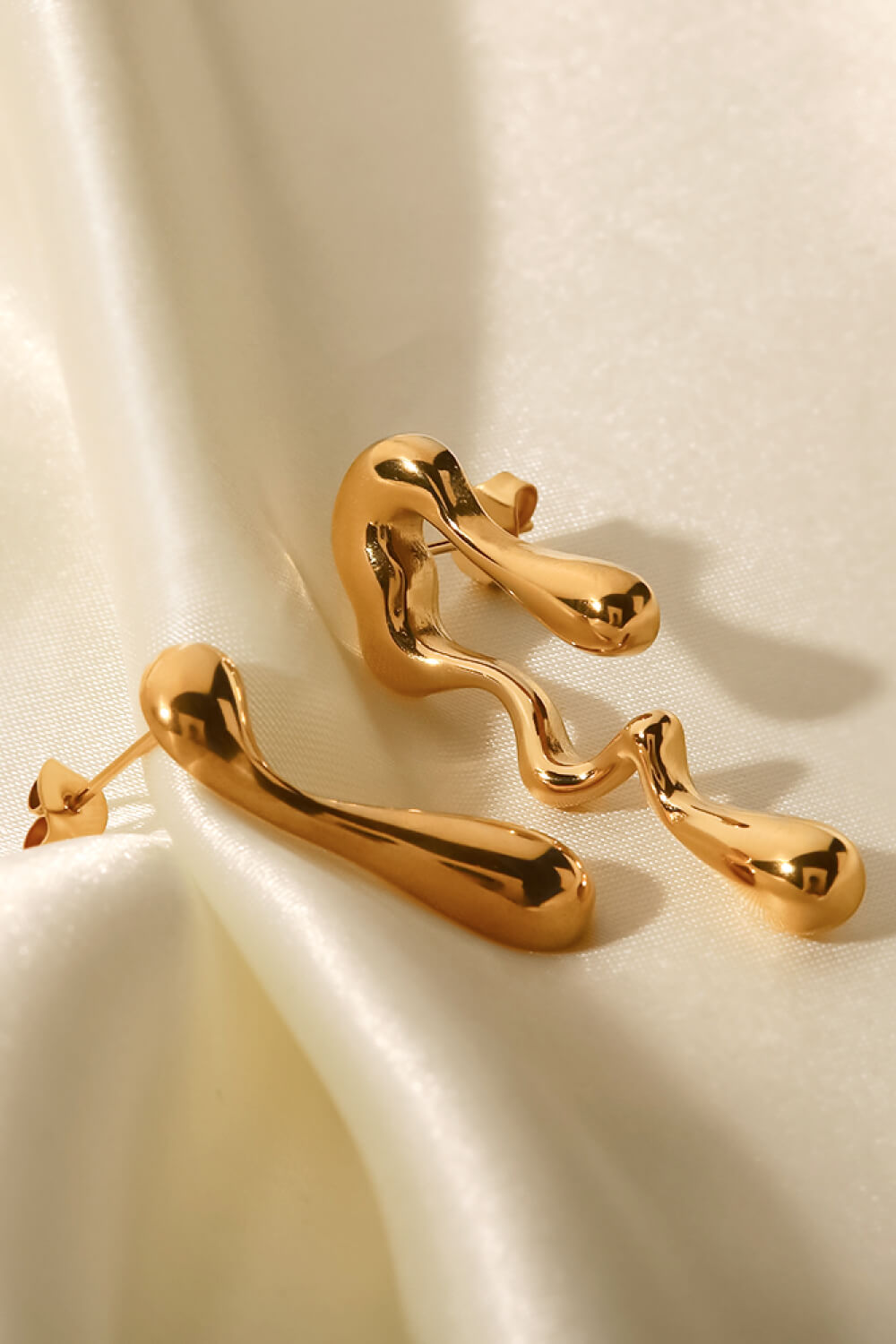 18K Gold Plated Geometric Mismatched Earrings - Supernovarieties Boutique