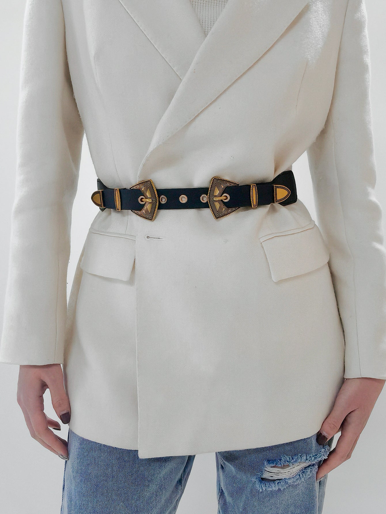 Double Buckle PU Leather Belt - Supernovarieties Boutique