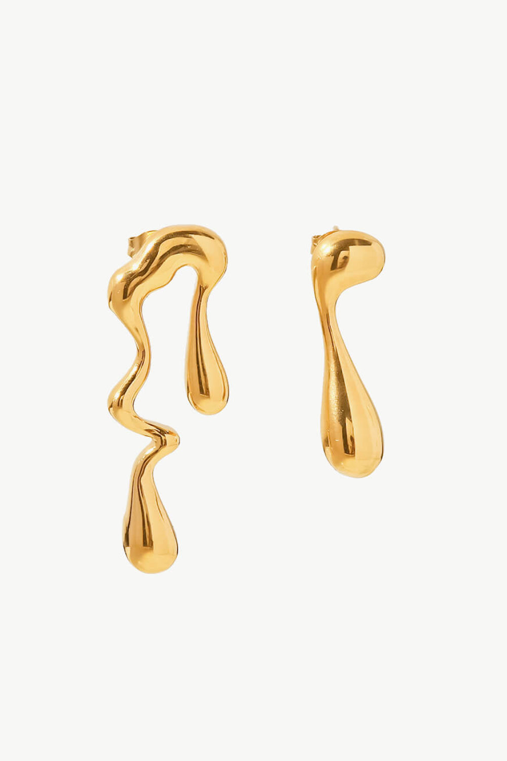 18K Gold Plated Geometric Mismatched Earrings - Supernovarieties Boutique