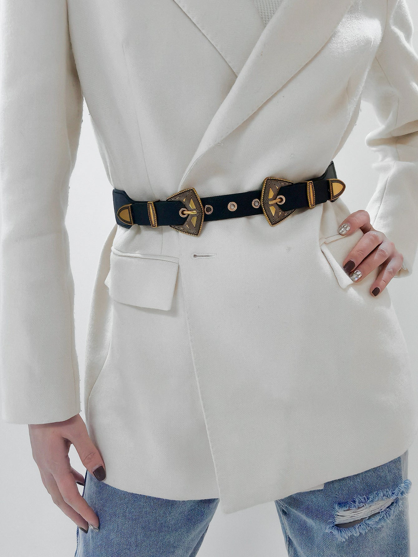 Double Buckle PU Leather Belt - Supernovarieties Boutique