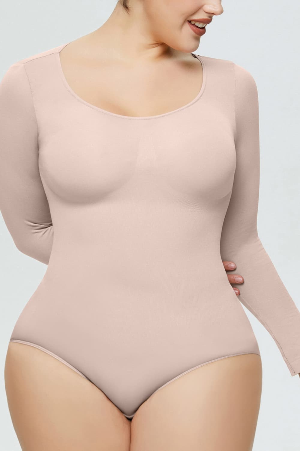 Full Size Long Sleeve Shaping Bodysuit - Supernovarieties Boutique